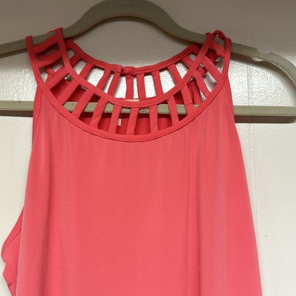 Faith and Joy Sleeveless Melon Colored Top Sz L - Picture 2 of 8